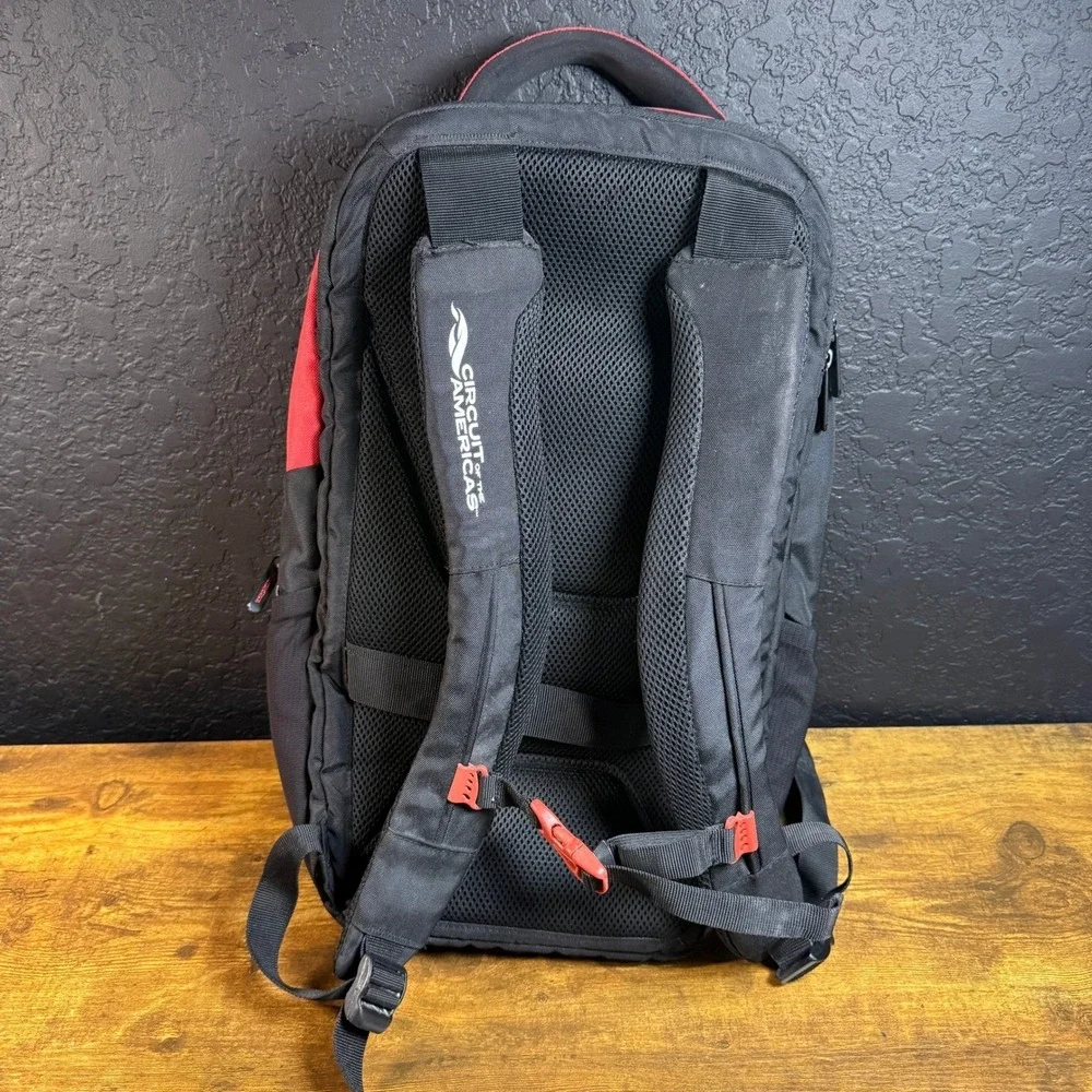 Circuit of the Americas COTA‎ Red Black Polyester Tech Backpack Unisex OS